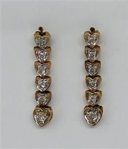 Gold Diamond Earrings 12 Diamonds 24 Carat T W 14k Yellow 3 5 Gold Diamond Earrings 12 Diamonds 24 Carat T W 14k Yellow 3 5g